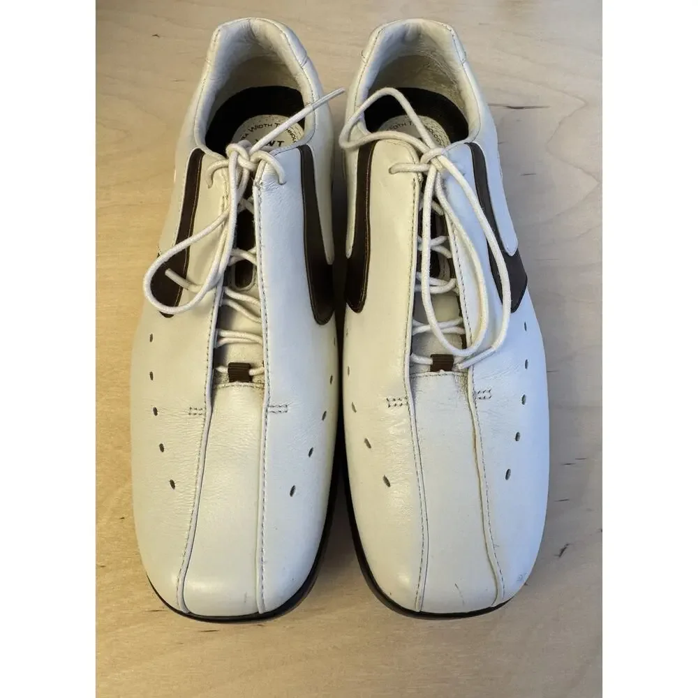 Callaway ERC Collection Women's Spiked Leather Golf Shoes White/Brown US 7.5 XWT